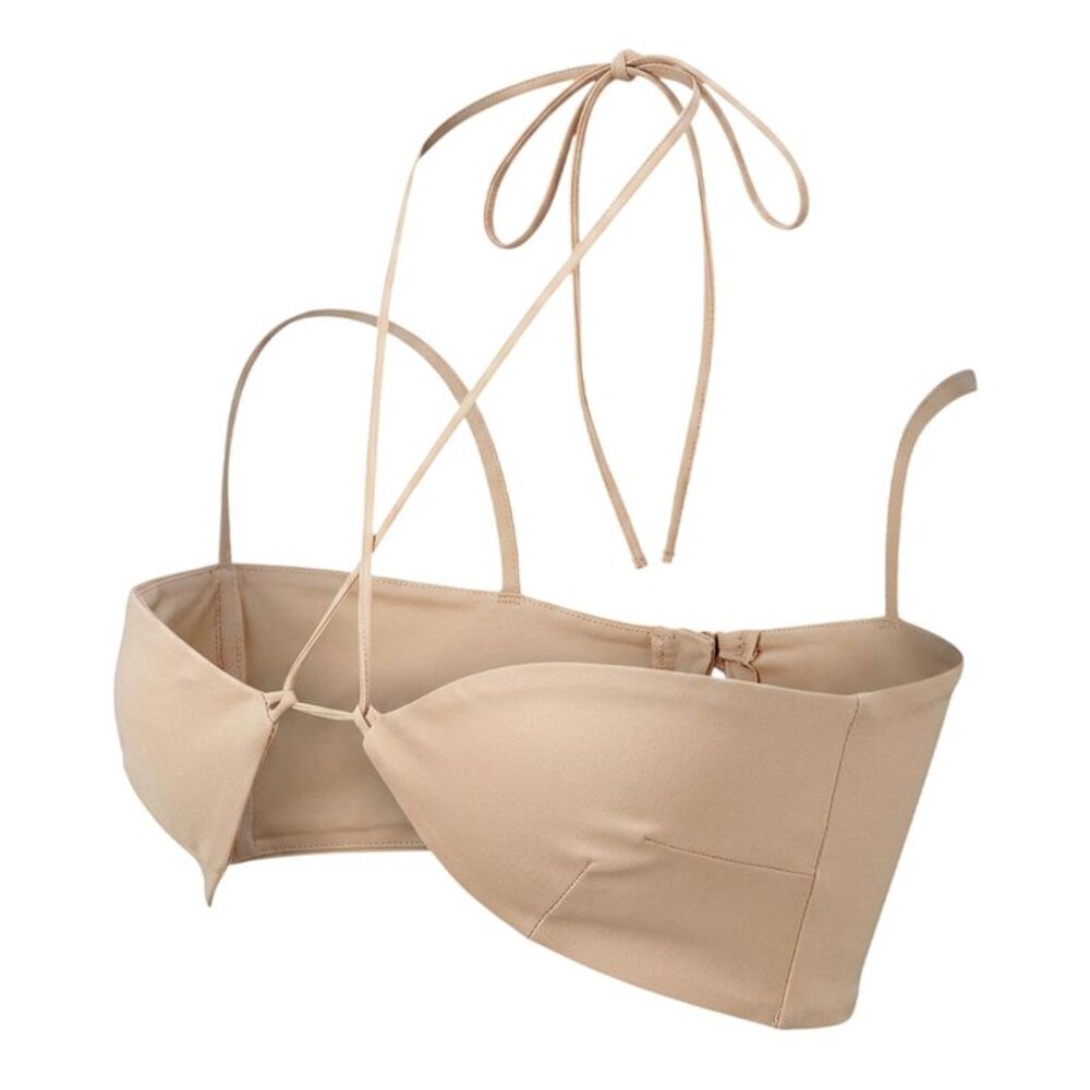Missy Empire Womens/Ladies Cross Neck Bralette / Beige